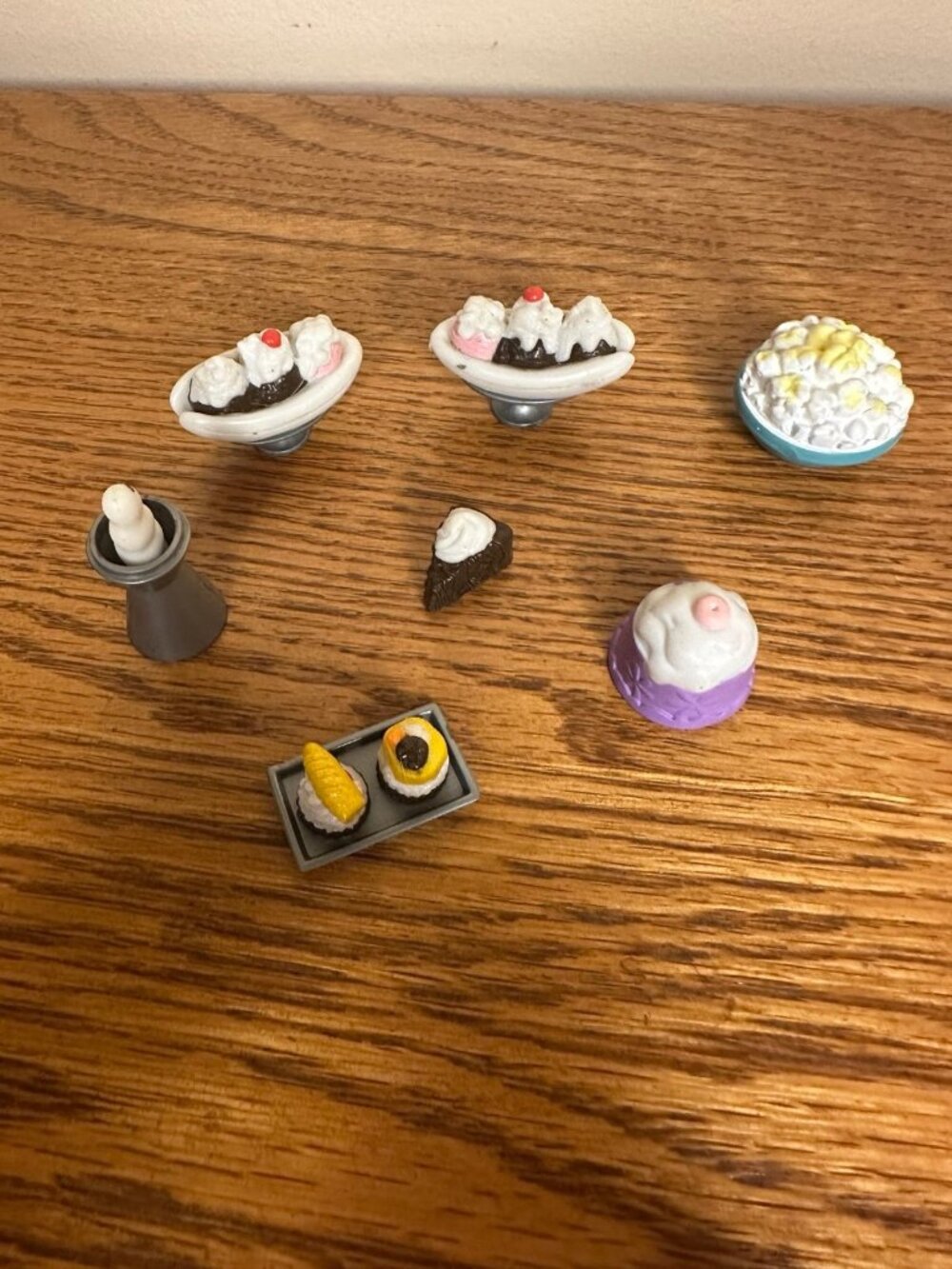 Bratz Doll Food Lot Vintage Miniature Food Accessories Dessert Plates Cake Sushi